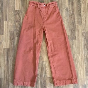 Free People crop pants in burnt coral